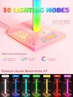 Vcom Rgb Gaming Headphones Stand With 2 Usb Ports  Pink Headset Stand With 10   