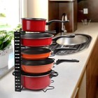  Adjustable Pots And Pans Rack For Kitchen - Height Adjustable 