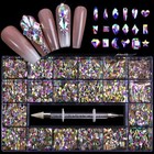 46 Models Shiny Ab 3d Flatback Glass Nail Art Rhinestones Fancy Crystals Stones