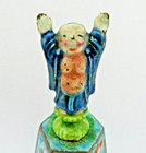Antique Qing Chinese Enamel Bell   Taoist Immortal Figure