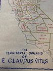 Rare  E Clampus Vitus California Territory Of Domains Map Collectible 1978