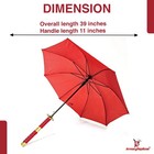 Unique Katana-style Umbrella With Red Canopy   Faux Ray Skin Samurai Handle