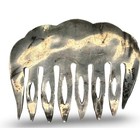 Vintage Siam Sterling Silver Hair Comb Etched Floral Design