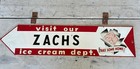 Vintage Zach   s Ice Cream Arrow Sign