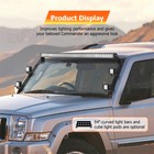 54   Curved Light Bar Windshield Pillar Brackets For 2005-2010 Jeep Commander Xk