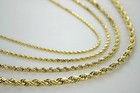 10k Solid Yellow Gold D c Rope Chain Necklace Bracelet 1 5mm-8mm 8 5  16 -30 