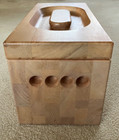 Vintage Mid-century Wood Rectangle Lined Ice Bucket Mcm Euc Unique