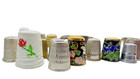Huge Lot 100  Thimbles Vintage Porcelain Metal Cloisonne Souvenir Collector Set