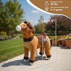 Ride On Horse For Ages 3-5  29 5 Inch Plush Riding Pony  Dark Brown