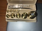 Ohaus Brass Weight Set 9 fractional  100gm-1 Mgm Calibrated New-out Of Box