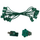 10 -100  Green Christmas Light Socket Stringer  12  Spacing  C9 e17  8a  Spt1