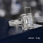 Gorgeous Cubic Zircon 925 Silver Plated Ring Women Wedding Party Jewelry Sz 6-10