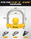 Retrue Universal Coupler Lock Trailer Locks Ball Hitch 1 Pack  Bright Yellow 