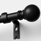 Heavy Duty Black Curtain Rods 72-144 Inch  1  Diameter  Metal Window Treatment