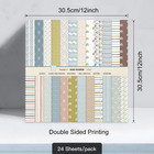 Boho Scrapbook Paper 12x12  Scrap Book Craft Paper Sheets 160 Gsm Patterned Card