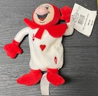 New Ace Of Hearts Walt Disney Alice In Wonderland Plush Bean Bag Vintage W tags