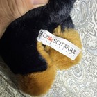 Fao Schwarz Black   Tan Plush Puppy Dog Stuffed Animal Mini 8 Inches Rottweiler