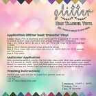 Glitter Heat Transfer Vinyl Htv Tshirt Iron-on Heat Press - 20  Glitter Htv