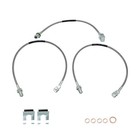 3pcs Front Rear Brake Lines For 1971-1991 Chevy C k 10 15 20 K5 Blazer 4-6  Lift