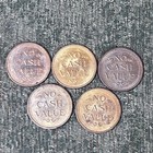Vintage Carwash Tokens Lot Of 5 Old Fashioned Car Wash Tokens No Cash Value