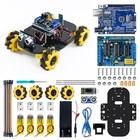 4wd Mecanum Robot Car Kit Smart Diy Project Compatible With Arduino Ide