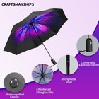 Llanxiry Compact Travel Umbrella  Mini Windproof Umbrellas For Rain  orchid  