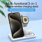 3-in-1 Wireless Charger Stand 30w Led Foldable Charging Dock For Iphone  Iwatch 