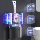 Uv Light Sterilizer Toothbrush Holder Cleaner And Automatic Toothpaste Dispenser