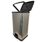Mainstays Kitchen Trash Can  13 2 Gallon Plastic Step Garbage Bin With Lid  Silv