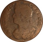 1787 M 33 17-gg 2 R-5 Etlir Draped Bust Left Connecticut Colonial Coin - Cleaned