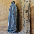 Rare Thai Buddha Amulet Phra Roung Set In Old Handmade Antique Silver Case