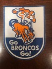 Denver Broncos Vintage Rare Embroidered Iron On Patch Retro 1970 s  Nfl 4    X 3   