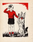 1940 Antique German Shepherd And Boy Print Vintage Diana Thorne Dog Art 6318a