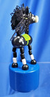 Jack Rabbit Creations Wooden Black Horse Pony Push Puppet Toy Old Time Fun New