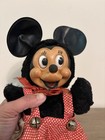 Vintage Minnie Mouse Doll 1940 s Gund Sani-foam With Rubber Face