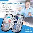 Youshares Insulin Cooler Travel Case - Diabetic 2 Ice Packs  Black