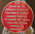 1 Year Aa Medallion Red Gold Plated Alcoholics Anonymous Sobriety Chip Coin One