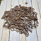 19th-century Cast Iron Assorted Keys With Antique Finish  lot Of 50 