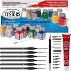 Testors Model Paint Enamel 10pc Paint Set  Testors Cement Plastic Model Glue    