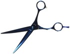 Master Grooming Tools 5200 Blue Titanium Shears     6 5- Inch Curved 