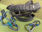 Black Diamond Size Xl Momentum Harness With Tether And Locking Carabiners