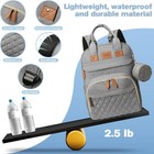 Diaper Bag Backpack  Large Diaper Bag With Changing Station  Diaper Bag  grey 