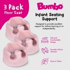 Bumbo Baby Soft Foam Wide Floor Seat W 3 Point Adjustable Harness  3 Pack  Pink