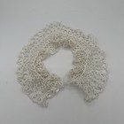 Antique Hand Tatted Lace Collar Victorian Edward Style Scallop Trim Costume