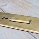 Vintage Brass Door Knob Back Plate Salvage Hardware Double Security Skeleton Key