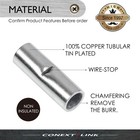 Conext Link Bcu2-8 Uninsulated Butt Connector 8 Pack  2 Gauge  2 Gauge  Silver