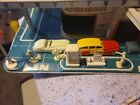 Vintage 1960 s Marx Day nite Service Station Tin Play Set  missing Parts 