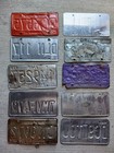 10 Mixed States Roadkill License Plates Ranging From Years 1962 And Up