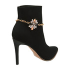 Women Gold Metal Boot Chain Bracelet Shoe Silver Star Charm Fall Winter Anklet