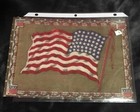 Antique Cigar Box Tobacco Felt American Flag